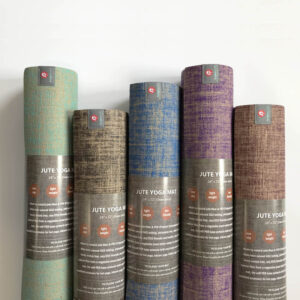 เสื่อโยคะปอกระเจาธรรมชาติ กันลื่น ทนทาน พร้อมสายรัดลายจักระ ส่งฟรี